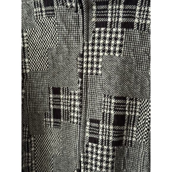 Coldwater Creek W18 Women’s Jacket Plaid Houndstooth Patchwork Style Zip Front - Picture 3 of 9